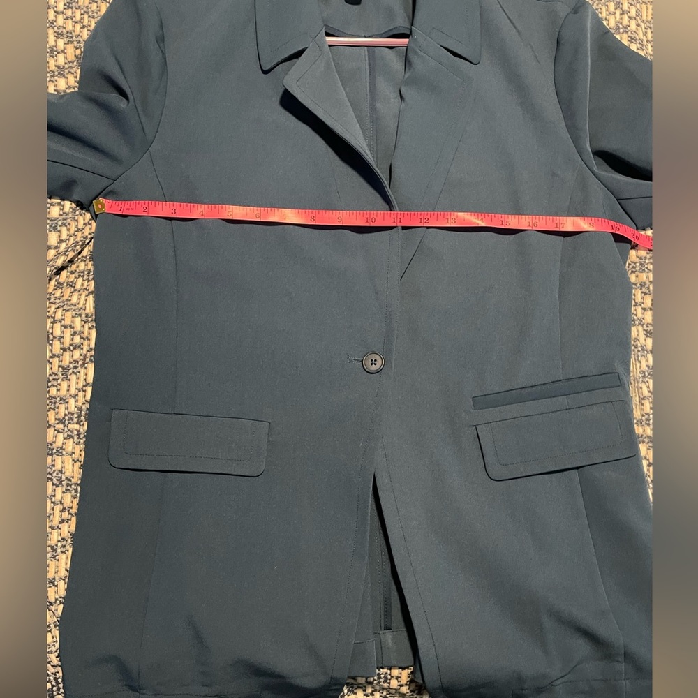 Women's Blue Blazer / Halston large - Picture 4 of 5